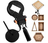 Feekoon 1 Pack 13 FT Belt Band Strap Clamps for Woodworking, Quick Release Band Clamps with 4 Corner Claws, Thick and Sturdy Belt Clamp, Adjustable Picture Frame Clamp Tool