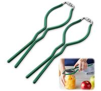 Feekoon 2 Pack Canning Jar Opener & Jar Wrench, Metal JarOpener Tool 10.8" x 3.1", Durable Plated-Steel Kitchen Lid Tightener, Safe for Hot Jars, Perfect for Weak Hands & Seniors