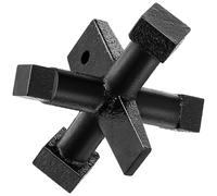 Feekoon 6 Sided Cleanout Plug Wrench, Plumbing Tools and Plumbing Wrench, Threaded Drum Trap Tools for Both Slotted or Square Countersunk Cleanout Plugs Drum Traps Heavy Duty Iron(Black)