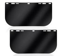 Feekoon Face Shield Replacement Lens, 2 Pack, Dark Green, Polycarbonate, Compatible with Hobart 770580 for Welding, Grinding, Cutting, Cosplay