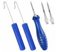 Feekoon Fish Venting Tool, Venting Kit for Deep Sea Fish with Hook Remover and Stainless Steel Needle, Fishing Tackle for Saltwater Fishing Release and Return (5 Pcs,Blue)