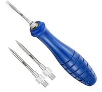 Feekoon Fish Venting Tool, Venting Kit for Deep Sea Fishes with 3 Stainless Steel Needle, Fishing Tackle for Saltwater Fishing Fish Release and Return (Blue Handle)