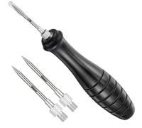 Feekoon Fish Venting Tool, Venting Kit for Deep Sea Fishes with 3 Stainless Steel Needle, Fishing Tackle for Saltwater Fishing Fish Release and Return (Black Handle)