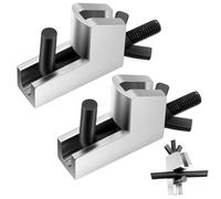 Feekoon Hose Pincher, 2Pcs Hose Pinch Clamp Pliers, Metal Brake Line Clamp Suitable for Flexible Hoses Fuel Hoses Gas Lines Brake Hoses Radiator Hoses, Suitable for Hose diameters up to 1 inch