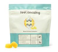 Feel Amazing Bone & Joint Complex Gummies - Calcium Vitamin D3 & Marine Collagen Supplement with Turmeric - Bone, Muscle & Joint Support - Grapefruit Flavour, 60 Gummies 1 Month Supply