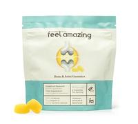 Feel Amazing Bone & Joint Complex Gummies - with Calcium, Vitamin D3 & Marine Collagen - 60 Grapefruit Flavoured Gummies - 1 Month Supply