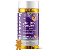 Feel Amazing Kids Chewable Vitamin C Complex Gummies - Sugar Free - Blackcurrant Flavoured - Supports Immune System & Energy Levels - 30 Servings