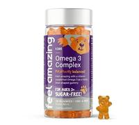 Feel Amazing Kids Omega 3 Gummies with Vitamins A, C, D & B12 - No Added Sugar - Supports Normal Immune Function & Bone Development - Suitable for Children Aged 3+ - 60 Gummies
