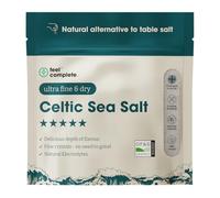 Feel Complete | 200g Ultra Fine & Dry Celtic Sea Salt Powder | No Need To Grind | Organic Approved | Essential Minerals & Electrolytes | Natural Alternative to Table Salt | Lab Tested