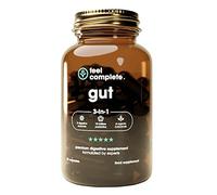 Feel Complete | Gut 3-in-1 | Premium Digestive Supplement | Probiotics & Digestive Enzymes & Prebiotics | Gut Health | Vegan | Made in The UK | 60 Capsules