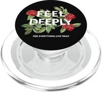 Feel Deeply Empathy Emotional Quote Floral Aesthetic PopSockets PopGrip for MagSafe