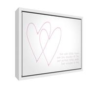 Feel Good Art Eco-Printed and Framed Nursery Canvas with Solid White Wooden Frame (34 x 24 x 3 cm, Small, Soft Pink, Ten Fingers and Ten Toes/Twins)