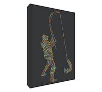 Feel Good Art Gallery Wrapped Box Canvas in Typographic Fisherman Design (40 x 30 x 4 cm, Medium, Grey Tones)