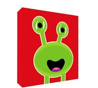 Feel Good Art Gallery Wrapped Box Canvas with Solid Front Panel (25 x 25 x 4 cm, Small, Red)