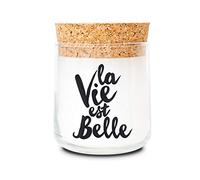 FEEL GOOD CANDLE - Scented candle in glass - candle with motif as a gift for women and for decoration (la Vie est Belle, Parisia)