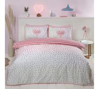 Rapport Dalmatian Blush Piped Edged Finish King Duvet Cover Bedding Set