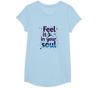 Feel It in Your Soul: Chase Your Dreams Inspirational T-Shirt, Girls, Baby Blue, Medium
