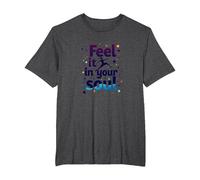 Feel It in Your Soul: Chase Your Dreams Inspirational T-Shirt, Men's Big and Tall, Dark Heather Grey, 2X Tall