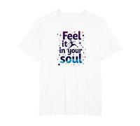 Feel It in Your Soul: Chase Your Dreams Inspirational T-Shirt, Men's Big and Tall, White, 4X Tall