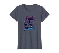 Feel It in Your Soul: Chase Your Dreams Inspirational T-Shirt, Women, Heather Blue, S