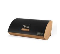 Feel Maestro Bread bin MR-1775-BLACK Wood Metal Bamboo 25 x 13.2 x 36.5 cm