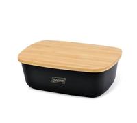 Feel Maestro Bread bin MR-1776-BLACK Black Wood Plastic 1 Piece 34.5 x 13 x 23.5 cm