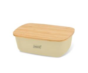 Feel Maestro Bread bin MR-1776-IVORY Ivory Wood Plastic 1 Piece 34.5 x 13 x 23.5 cm