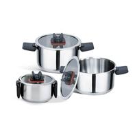 Feel Maestro MR-3531-6 Saucepans Black Steel 6 Pieces
