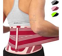 Feel Recovery Back Support Belt for Men & Women - Lumbar Support Brace for Work & Sport - Lower Back Support for Sciatica, Herniated Disc, Lumbago, Scoliosis & Back Pain Relief (S, Bordeaux)