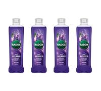Feel Relaxed Bath Soak 500ml - Lavender and Water Lily for a Calming and Soothing Aroma That Will Help You Loosen Up and De-Stress - Pack of 4 x 500ml