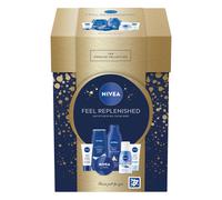Feel Replenished Gift Set (6 Products), Skincare Women's Gift Set with Creme, Eye Make-Up Remover, Shower Cream, Body Lotion, SPF15 Day Cream, and