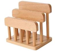 Feel Soon Retail] Beech Wooden Dual Cutting Board Rack Chopping Board Organizer Stand Holder Kitchen