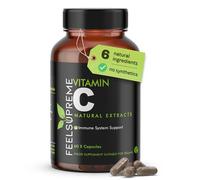 Feel Supreme - 100% Natural Vitamin C Capsules - Immune System Booster, VIT C Supplement, Vitamin C 1000mg, VIT C 1000mg Capsules, Vitamin C Supplements - 60 Capsules