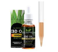 Feel Supreme CBD in MCT Oil Premium Full-Spectrum Supplement 1000mg in Black Feel Supreme Black