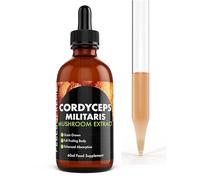 Feel Supreme - Cordyceps Mushroom Extract Supplement - High Strength 10:1 Nootropic Drink for Energy, Heart Health, Immune System Booster - Mushroom Supplement, Womens and Mens Vitamins - 60ml