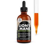 Feel Supreme - Lions Mane Supplement High Strength Liquid Drops, 10:1 - Whole Fruiting Body - Brain Booster Supplements, Lions Mane Drops - 60ml