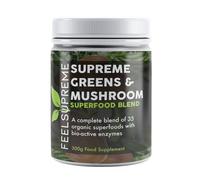Feel Supreme Supreme Greens & Mushroom Superfood Blend 300g in Black Feel Supreme Black 300g