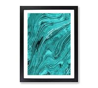 Feel The Beat In Abstract Modern Framed Wall Art Print, Ready to Hang Picture for Living Room Bedroom Home Office Décor, Black A4 (34 x 25 cm)