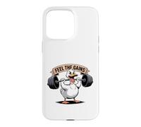 Feel The Gains Duck Weightlifting Workout Case for iPhone 15 Pro Max