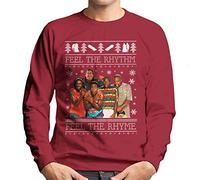 Feel The Rhythm Cool Runnings Christmas Knit Men's Sweatshirt Cherry Red