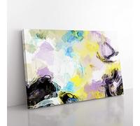 Feel The Rhythm In Abstract Modern Art Canvas Wall Art Print Ready to Hang, Framed Picture for Living Room Bedroom Home Office Décor, 60x40 cm (24x16 Inch)