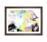 Feel The Rhythm In Abstract Modern Art Framed Wall Art Print, Ready to Hang Picture for Living Room Bedroom Home Office Décor, Walnut A4 (34 x 25 cm)