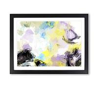 Feel The Rhythm In Abstract Modern Art Framed Wall Art Print, Ready to Hang Picture for Living Room Bedroom Home Office Décor, Black A4 (34 x 25 cm)