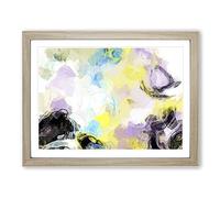 Feel The Rhythm In Abstract Modern Art Framed Wall Art Print, Ready to Hang Picture for Living Room Bedroom Home Office Décor, Oak A4 (34 x 25 cm)