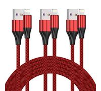 FEEL2NICE [MFi Certified Lightning Cable,3 Pack 1M iPhone Charger Cable & Data Sync Fast Nylon Braided Cord Compatible
