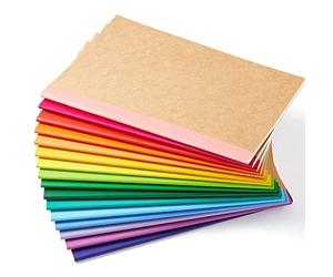 feela 16 Pack Kraft Notebooks A5, 60 Pages Lined Notepad Journal Bulk, Soft Brown Cover Multipack Notebooks for Students Travelers Writing Plans, Memos Office School Supplies, 14X21cm, 8 Colours