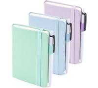 feela 3 Pack A6 Pocket Notebooks, Hardback Lined Small Notebooks with Dividers