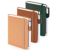feela 3 Pack A6 Pocket Notebooks, Lined Mini Notepads with Pens, 112 Pages