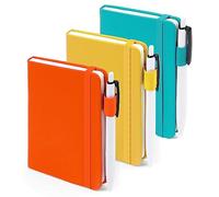 feela 3 Pack A6 Pocket Notebooks, Lined Mini Notepads with Pens, 112 Pages