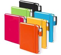 feela 6 Pack A6 Pocket Notebooks, Lined Mini Notepads with Pens, 112 Pages